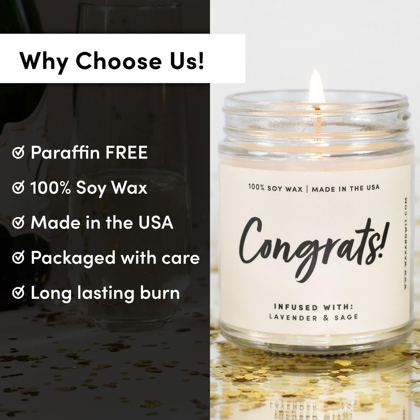 Engagement Gifts for Couples, Bride to Be Gifts, Bridal Shower Gifts for Bride, Congrats Candles Gifts for Women, Congratulations Gifts for Her, College Graduation Gifts for Women, Newly Engaged – 9oz