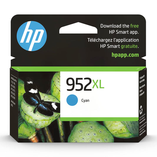 HP 952XL Cyan High-yield Ink Cartridge | Works with HP OfficeJet 8702, HP OfficeJet Pro 7720, 7740, 8210, 8710, 8720, 8730, 8740 Series | Eligible for Instant Ink | L0S61AN