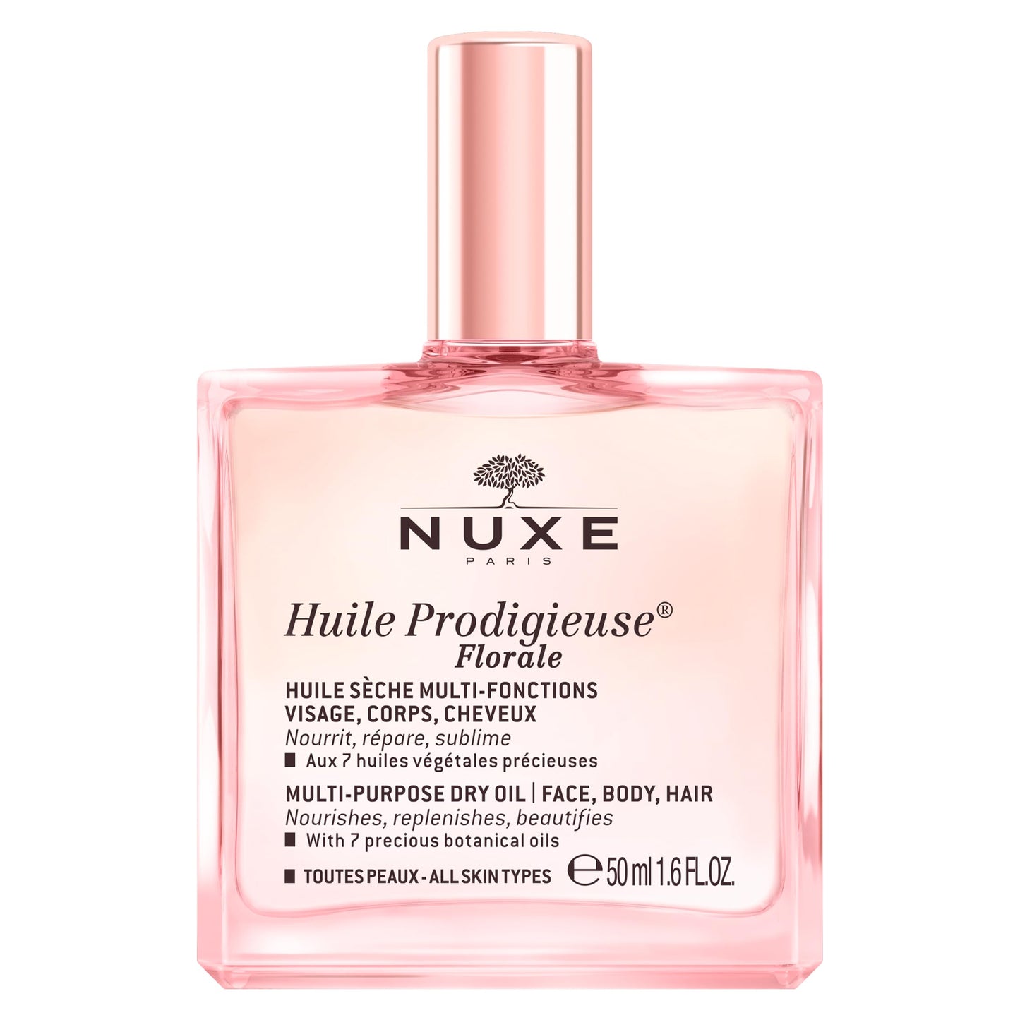 NUXE Huile Prodigieuse Floral - Organic All-in-One Oil for Body, Face & Hair. Radiant Looking Glow and Skin Hydration