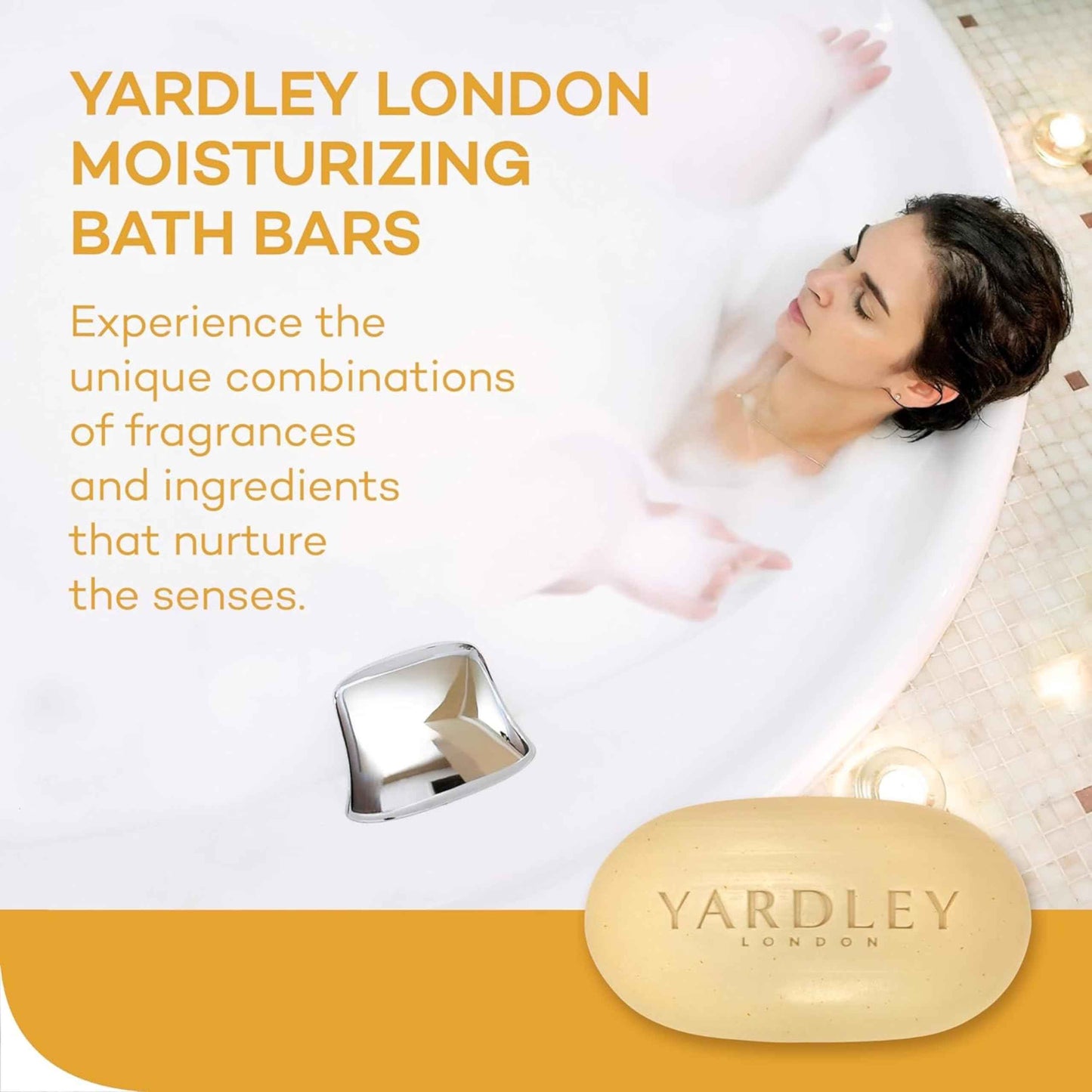 Yardley London Oatmeal and Almond Naturally Moisturizing Bath Bar, 4.0 oz. (Pack of 8)