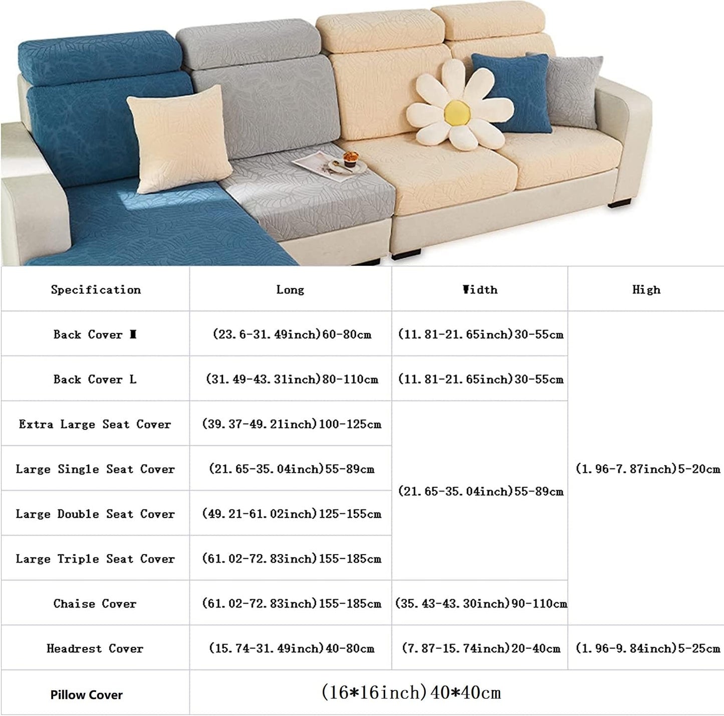 Yoovat Magic Sofa Covers Magic Sofa Couch Covers 2024 New Wear-Resistant Universal Sofa Cover Stretch for Sectional Slipcovers (Texture-Blue,Large Triple Seat Cover)