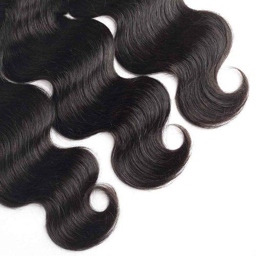 Color #1b Human Hair Bundle Natural Black Body Wave 3 Bundles 14 16 18 inch Real Natural Black Body Wave Human Hair Extensions 1B Color 150g