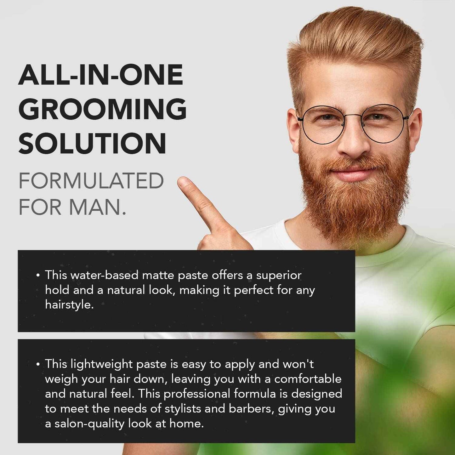 Gentlemen Republic 4 Oz(Pack of 2) Matte Paste - Water-Based Professional Formula with Superior Hold and Matte Finish for a Natural Look, Made in the USA