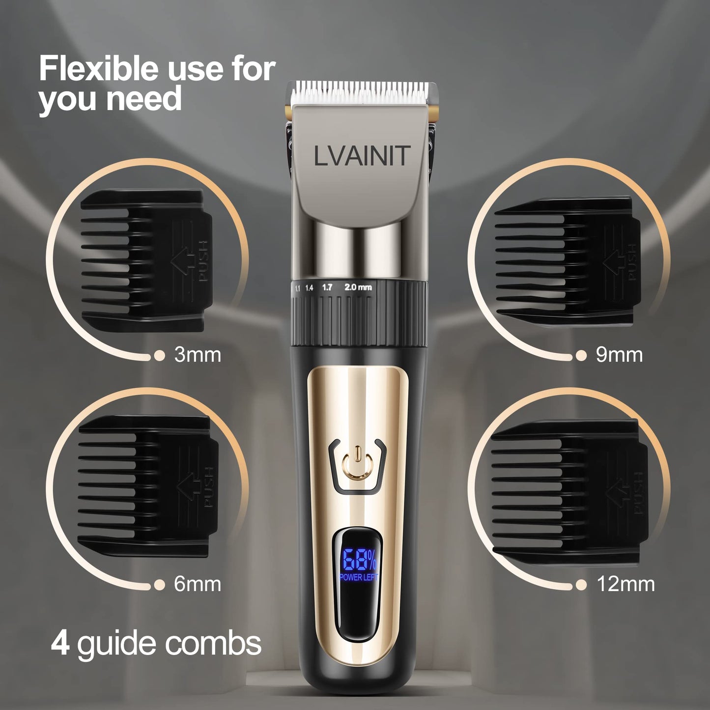 Hair Clippers for Men, Cordless LCD Rechargeable Hair Trimmer Beard Trimmer for Men, Men's Grooming Kit for Hair, Face, Beard, Professional Electric Barber Clippers