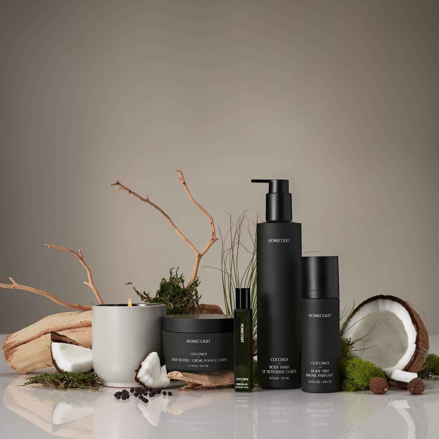 Homecourt Body Wash, Bath & Shower Gel Cleanser for Hydrating Skin, Made with Warm Coconut, Cedarwood & Sweet Cardamom Scent, Cocomoi, 10 fl oz