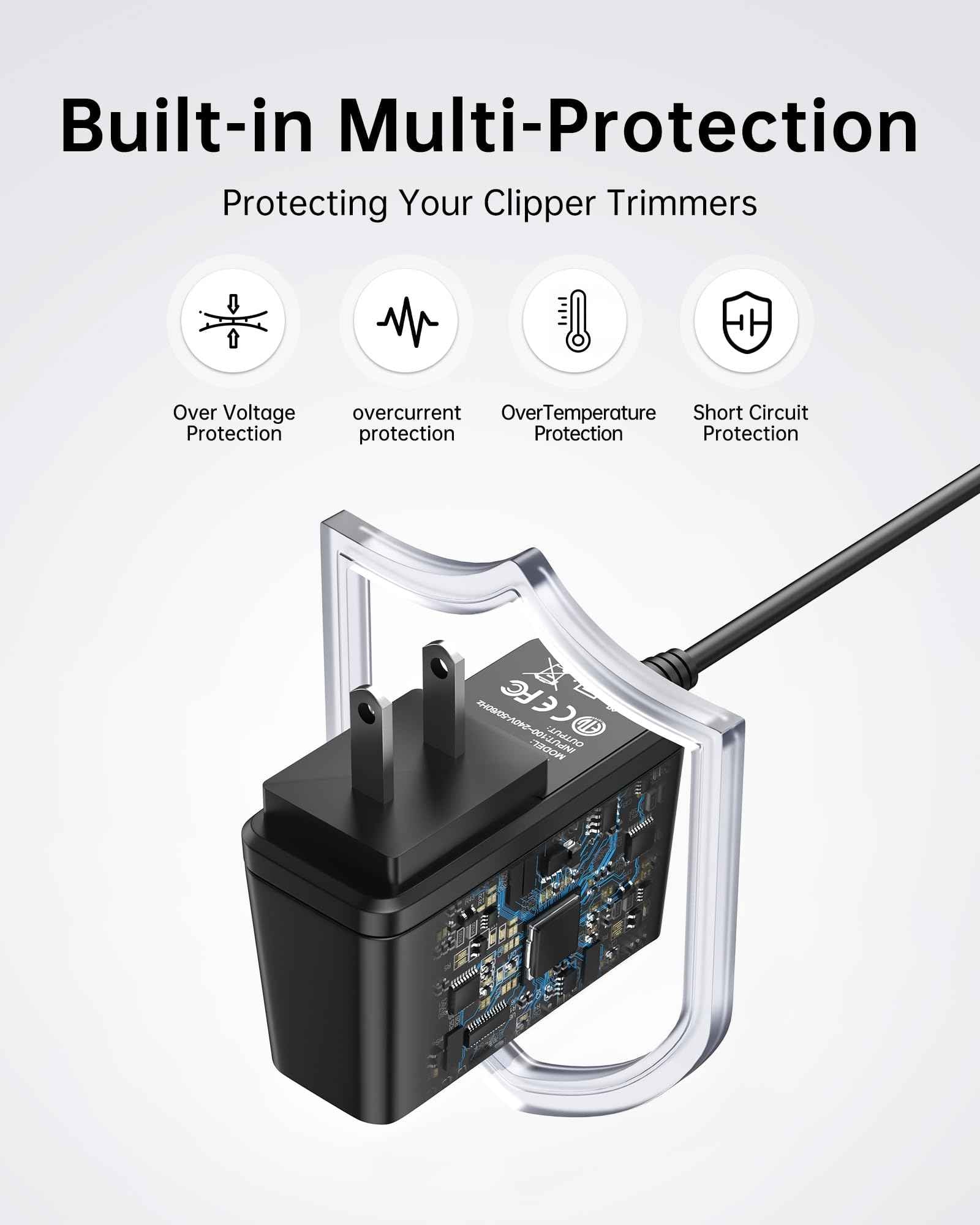 VHBW 4.3V Charger Cord Compatible with Norelco QP2520 MG3740 Beard Trimmer Razor Power Supply Adapter