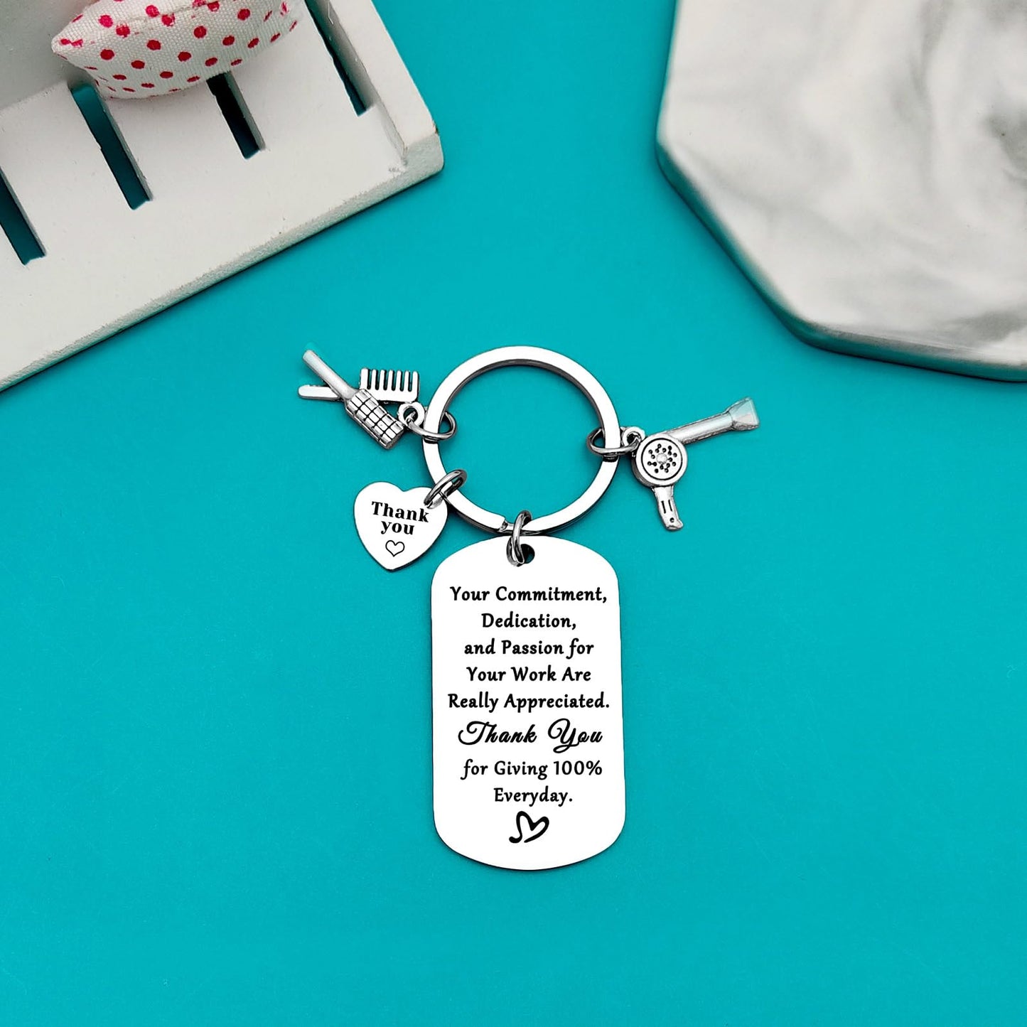 Xiahuyu Hairdresser Gifts Hairdresser Keychain Hair Stylist Appreciation Gifts Thank You Gifts for Hair Dresser Barber Birthday Thanksgiving Christmas Leaving Retirement Gift for Hairdresser