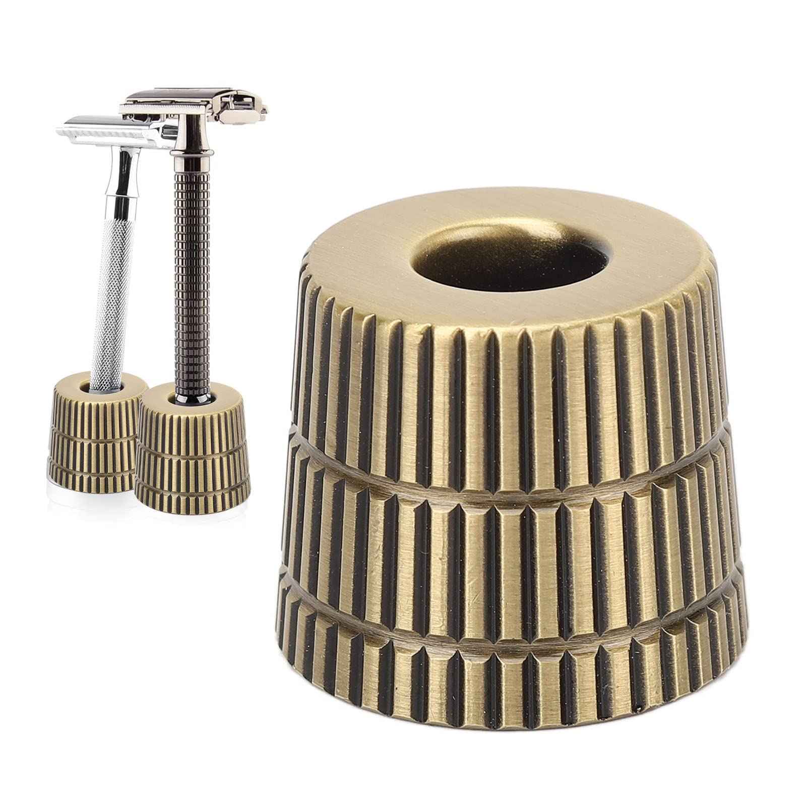 Brrnoo Metal Shaving Stand Base, Shaving Stand, Men Shaving Stand Double Edged Holder for Men Women, Safety Holder Base Shaver Accessories