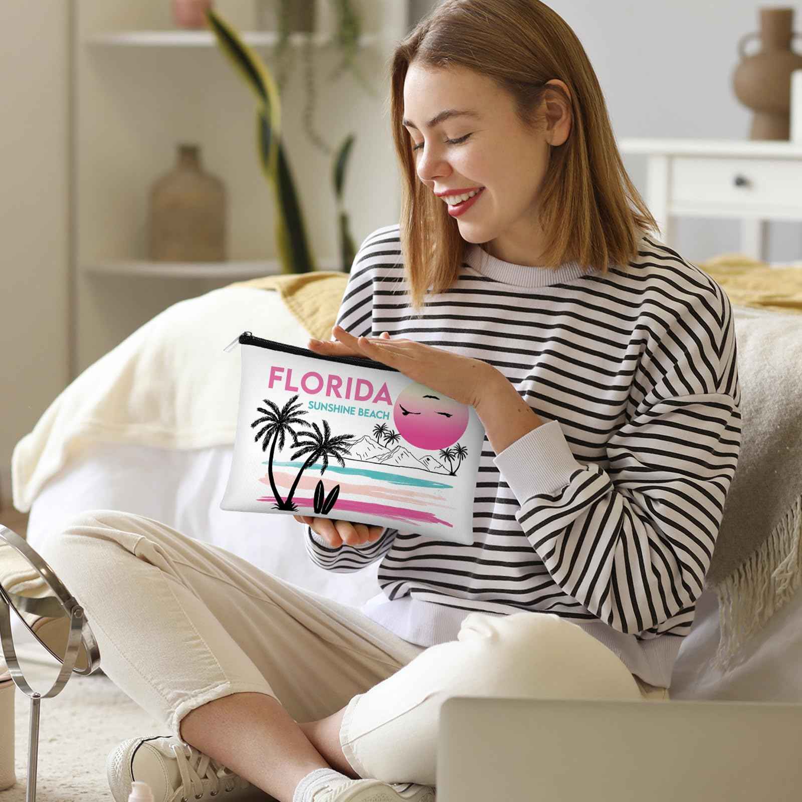 Reginary 6 Pcs City Souvenirs Gifts New York Italy Chicago Seattle Los Angeles Florida San Francisco Souvenir Tote Bag (Florida)