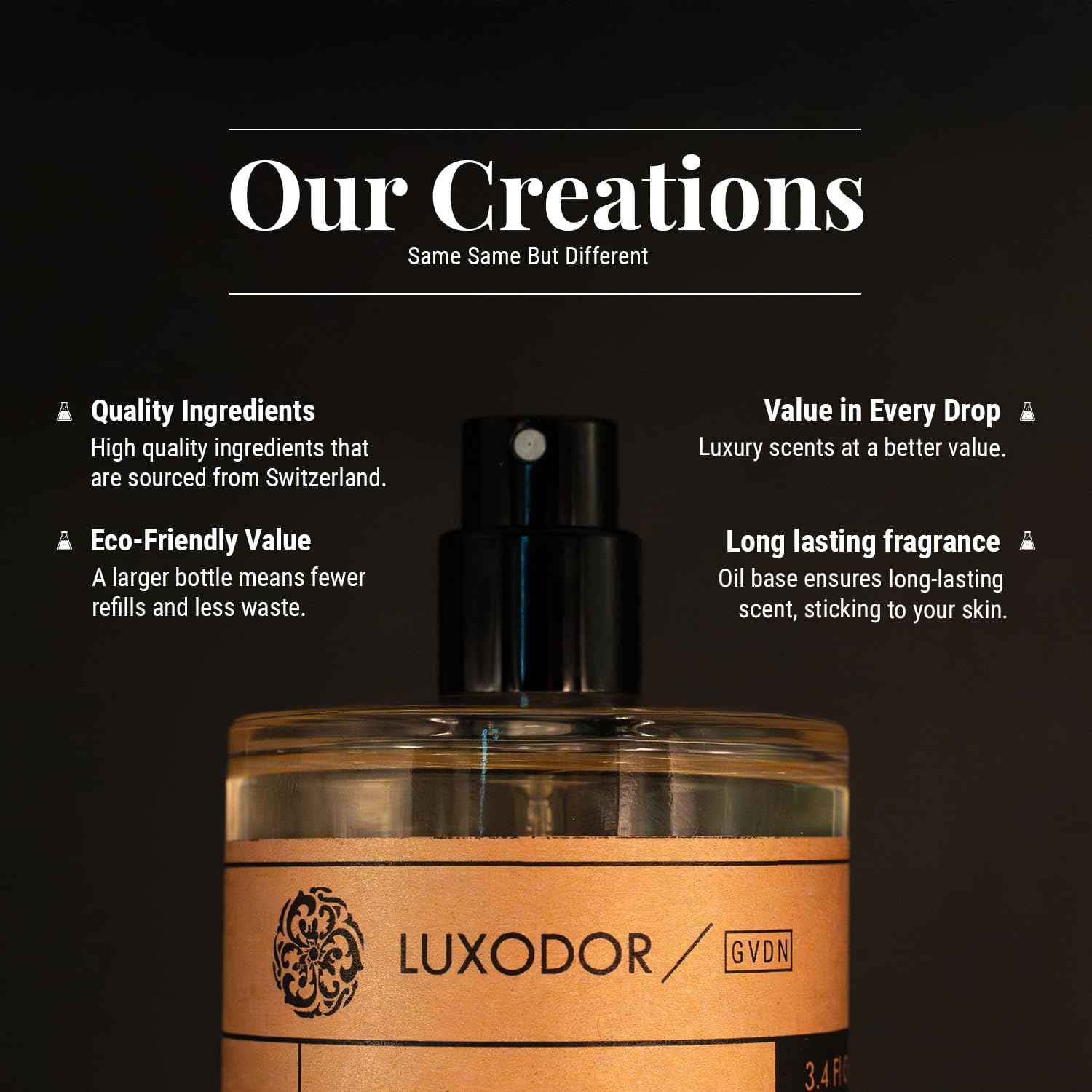 Luxodor Inspired by L.e L.ab’o Another 13 - Royal Ambrette - Eau de Parfum For Women and Men, Long Lasting, Vegan, 2-piece Bundle (Perfume Spray 3.4 fl. oz,100ml + Concentrated Perfume Oil 10ml)