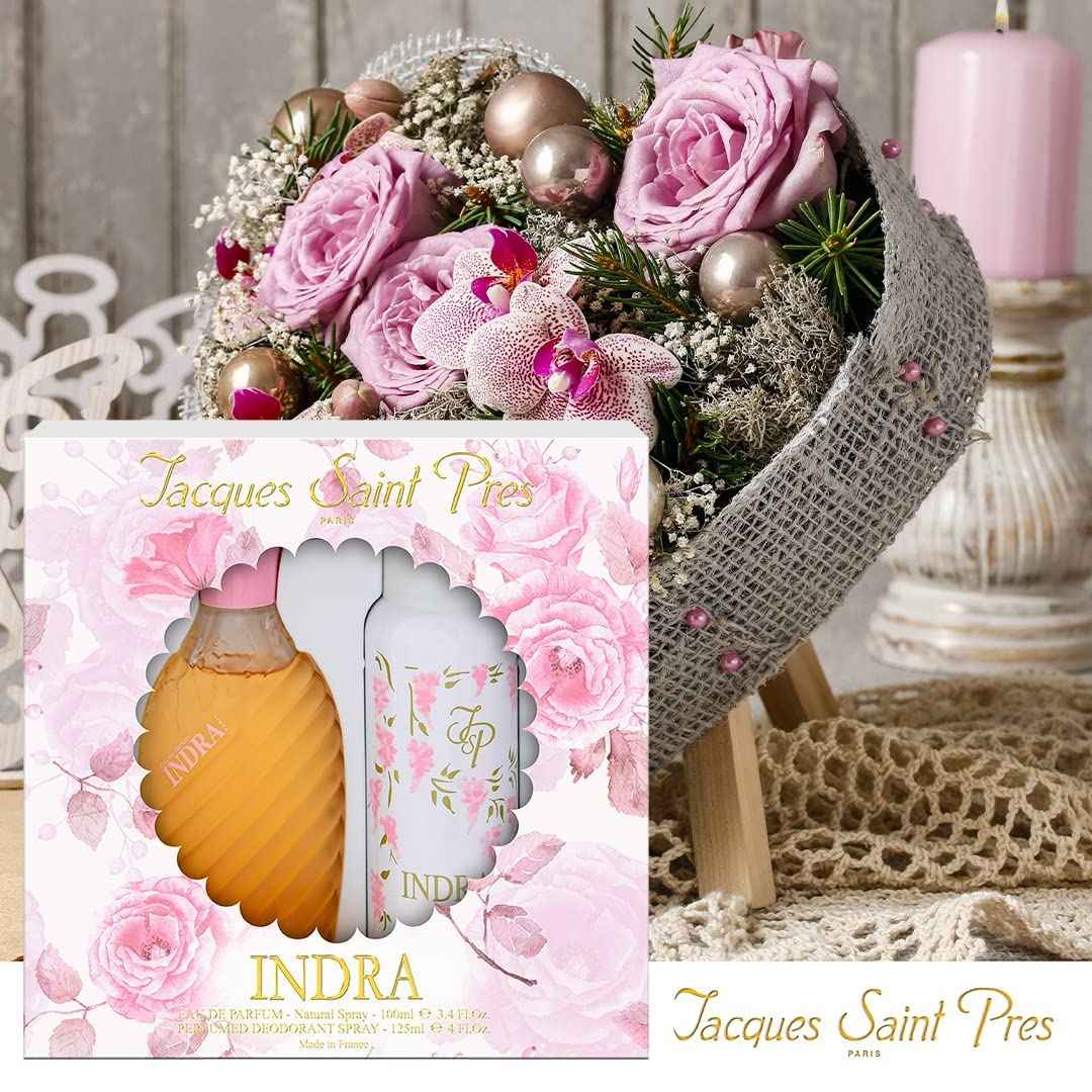 Indra for Women Eau De Parfum Spray 3.4-ounces Plus Indra Deodorant Spray 4 Oz