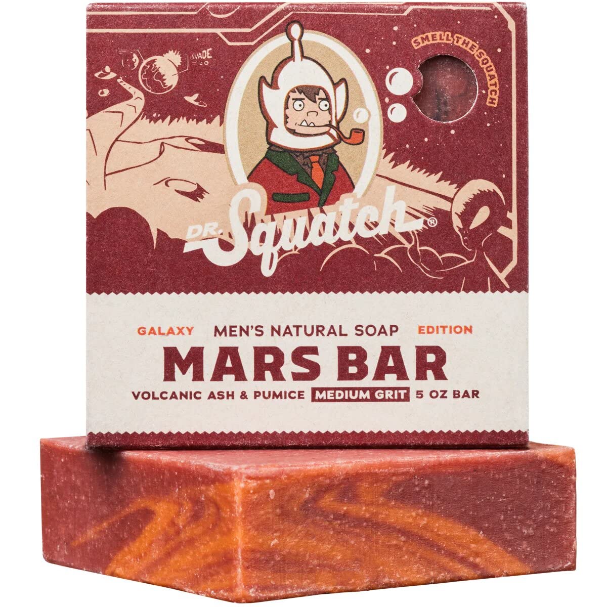 Dr. Squatch Limited Edition All Natural Bar Soap for Men with Medium Grit, Mars Bar