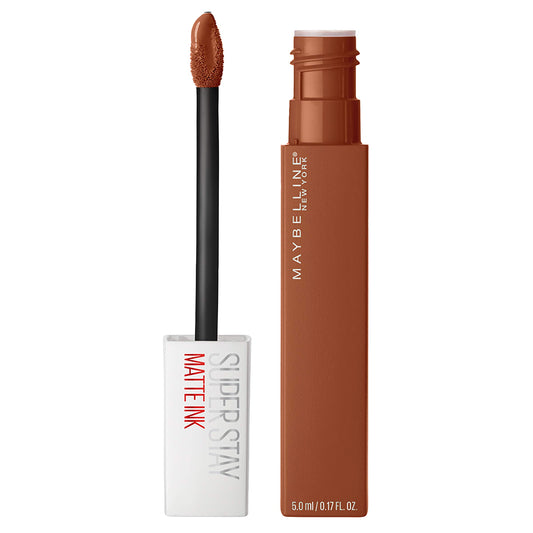 Maybelline Super Stay Matte Ink Liquid Lipstick Makeup, Long Lasting High Impact Color, Up to 16H Wear, Globetrotter, Brown Beige, 1 Count