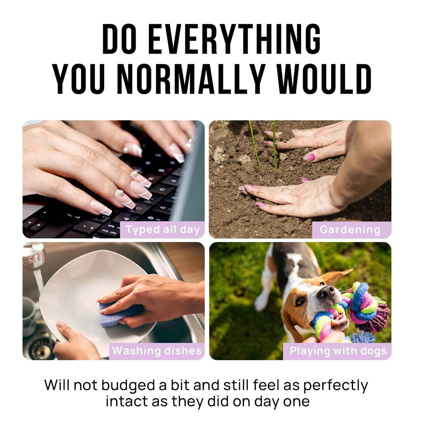 BTArtbox Press On Nails - Soft Gel Chrome Press on Nails Fake Nail with Nail Glue, Fit Perfectly, Reusable Glue On Nails, Nudies & Chrome Pearl