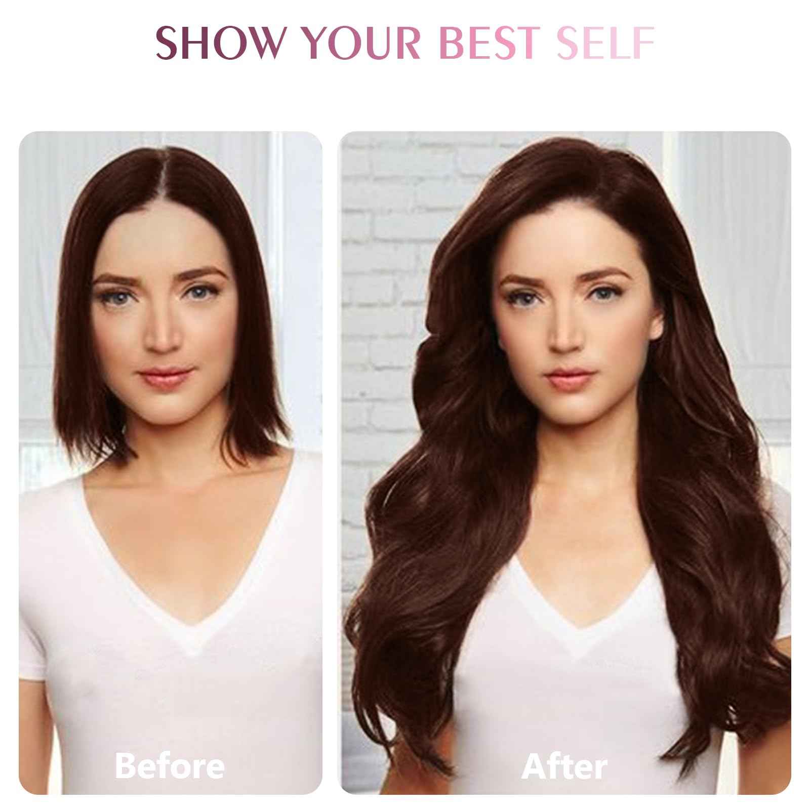 Fimislosion in Human Hair, 16 Inch Dark Auburn Real Human Hair Tape in Extensions, Invisible e ins Hair Extensions for Women, Seamless in 20Pcs 50Gram