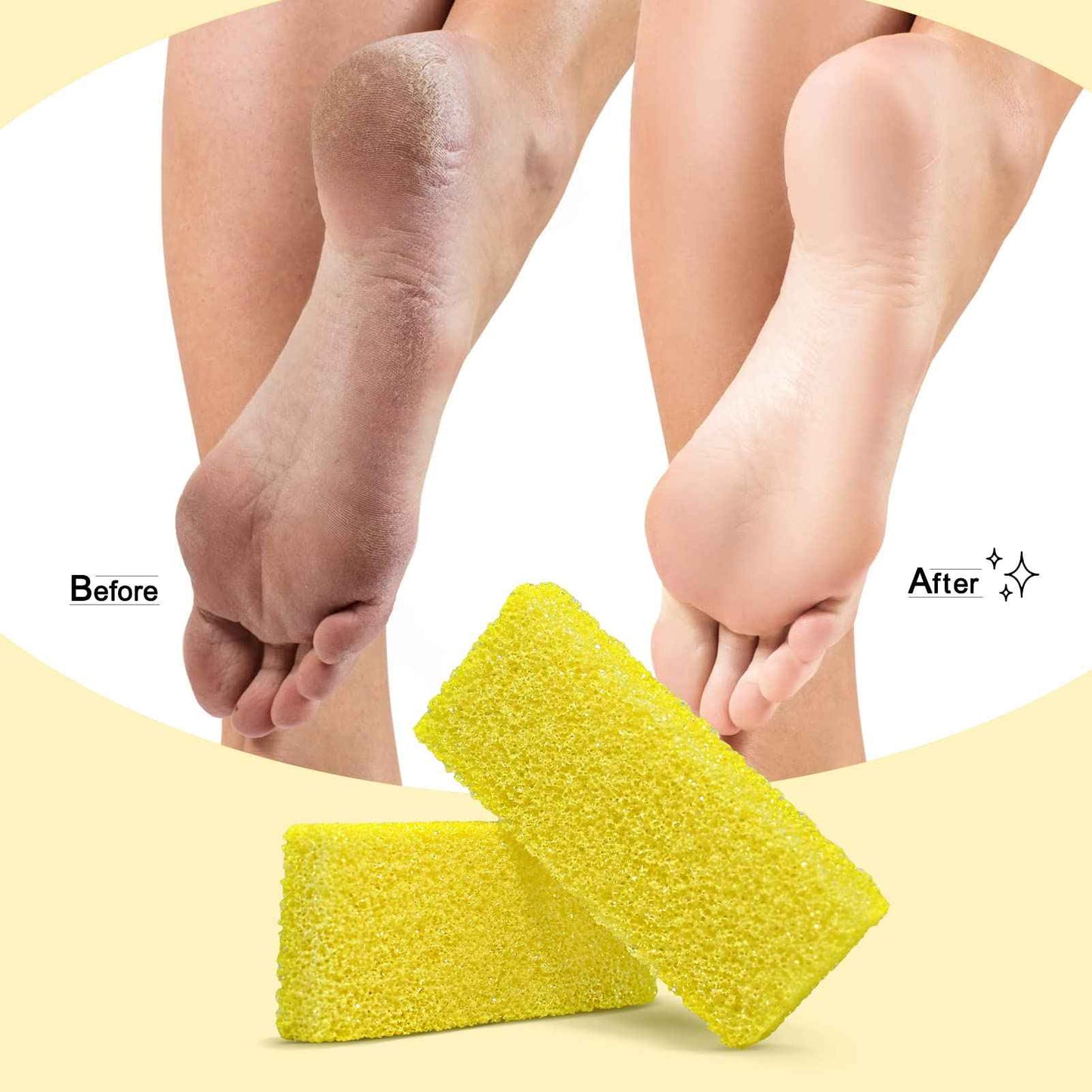 Disposable Pumice Pads Foot Scrubber Sponge Pedicure Stone & Professional Disposable Manicure Kit Bundle