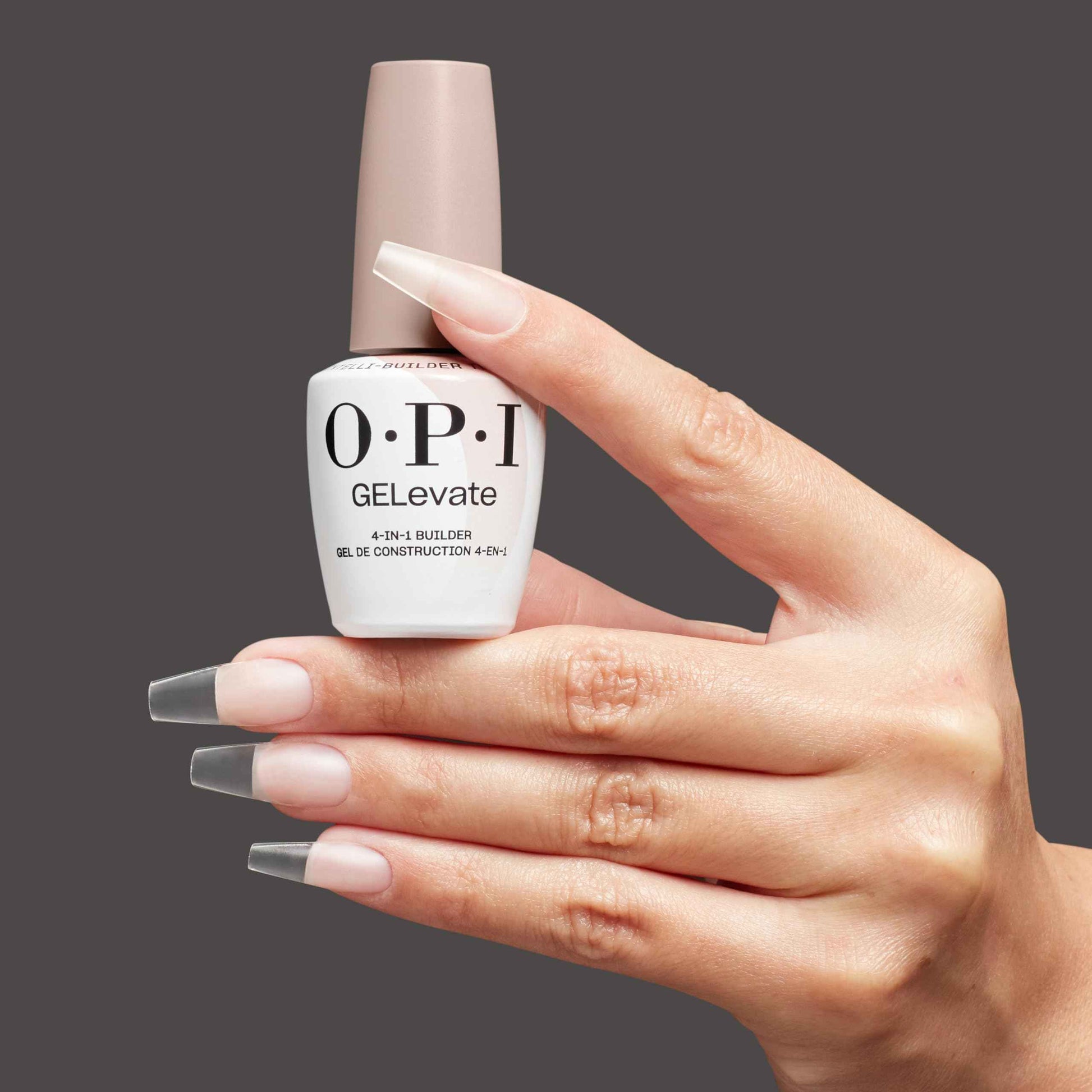 OPI GELevate 4-in-1 Nail Builder Gel | OPI’m Flawless, Clear Color | UV Cure Gel Builder Nail Polish | Vegan | 15 ML