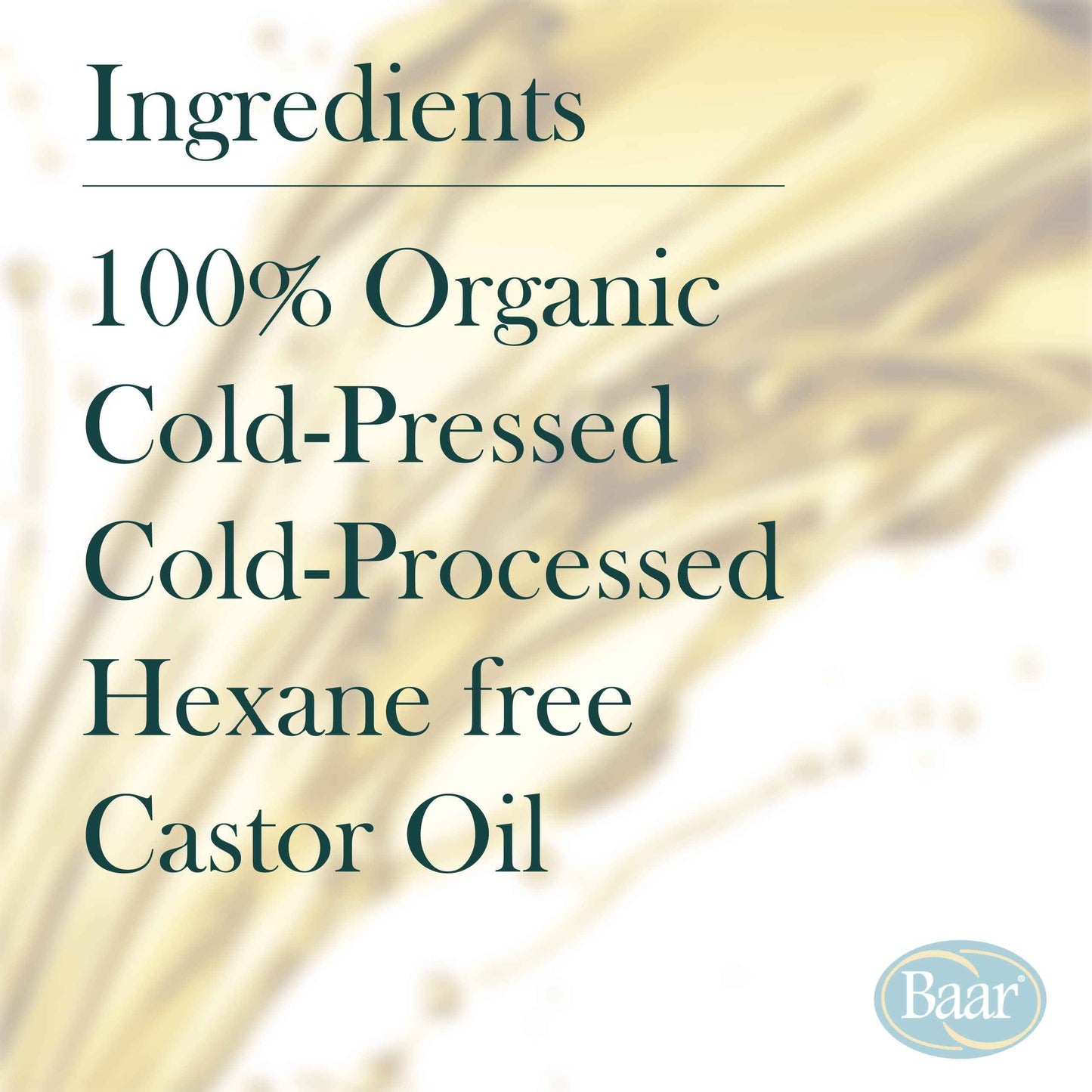 Baar Palma Christos Organic Castor Oil Products, Cold-Pressed, Hexane-Free, USDA Certified, for Skin, Hair, Massage & Castor Oil Packs, 32 oz