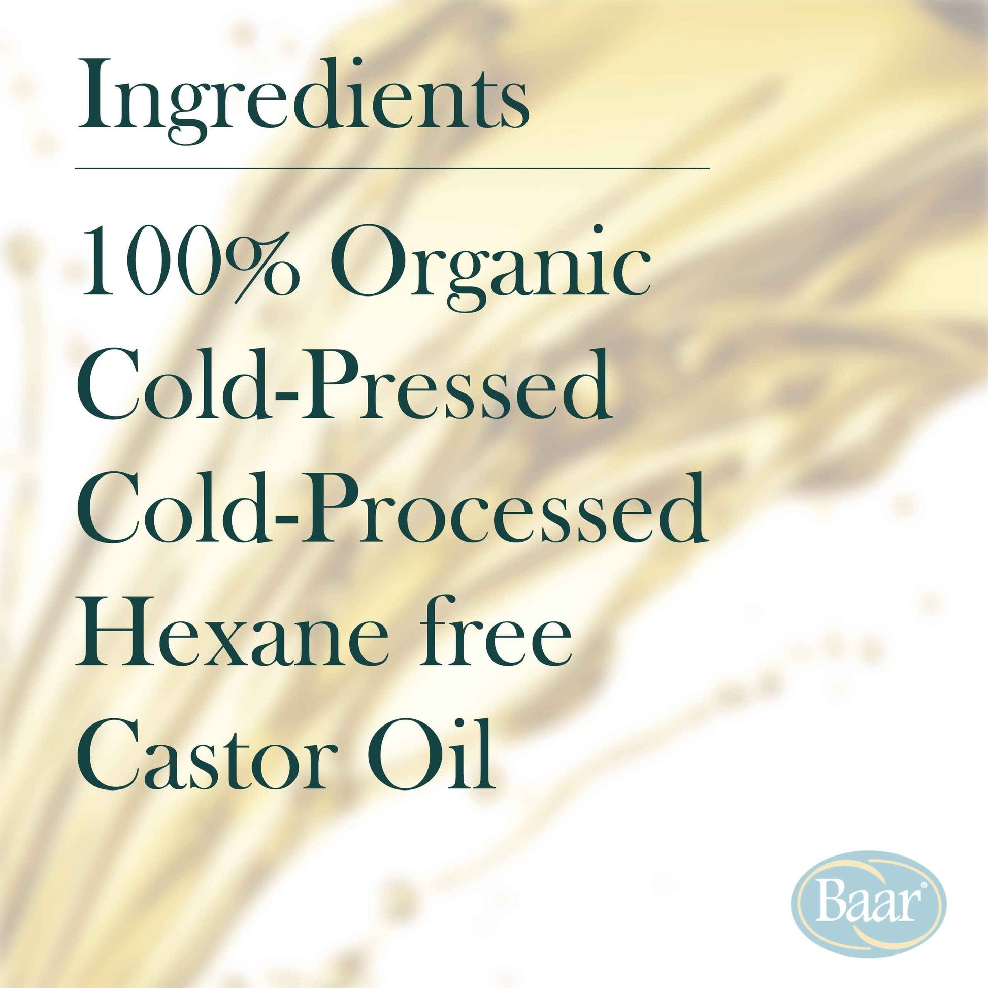 Baar Palma Christos Organic Castor Oil Products, Cold-Pressed, Hexane-Free, USDA Certified, for Skin, Hair, Massage & Castor Oil Packs, 32 oz