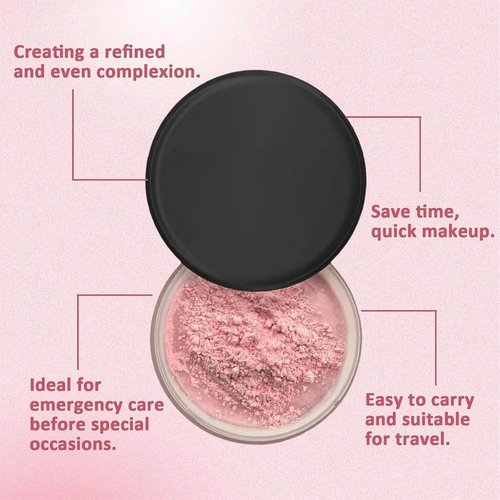 Powder Blurring, Pink Powder, Pink Setting Powder, Blurring Setting Powder, Blurring Pink Setting Powder (2pcs)
