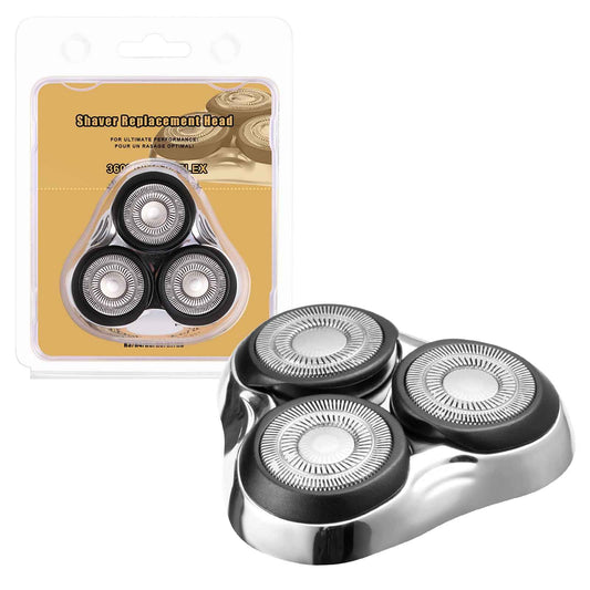 Universal Rotary Replacement Shaver Head,Compatible with Remington Shaver Series,for R3,R4,R5,R6,R7,R8,SP-3141 and SP-5161 Foils/Blades (Silver(1 Count))