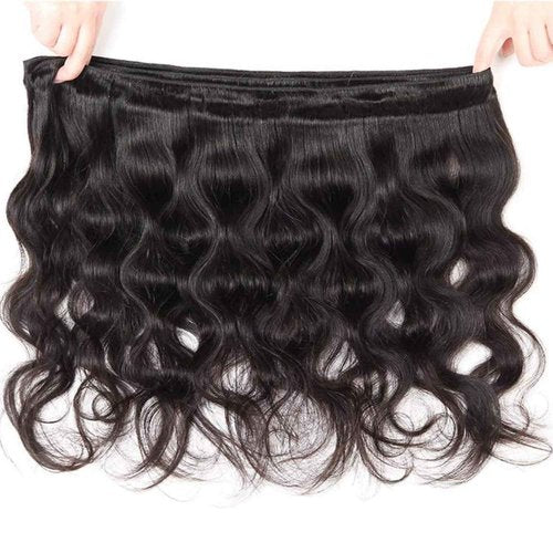 12A Human Hair Bundles 16 16 16 Inch Body Wave Bundles Human Hair Unprocessed Brazilian Virgin Bundles Weave Extensions Natural Black Color 3 Bundle