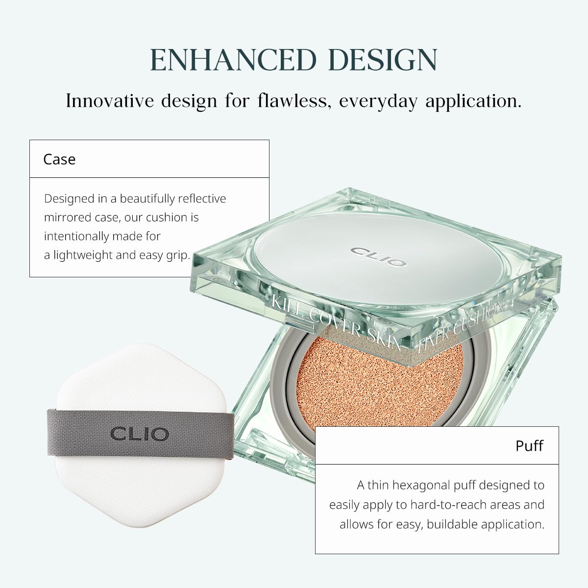 CLIO KILL COVER SKIN FIXER CUSHION (Advanced Version) (21C LINGERIE, [Refill Included])