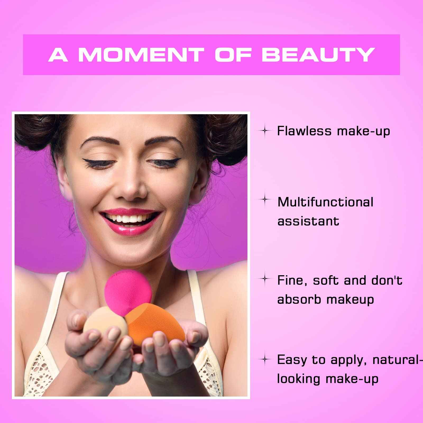 Veehaa 12PCS Makeup Sponge Set, Latex Free Makeup Blender for foundation, Makeup Sponges egg shaped, Makeup Sponges for all areas…