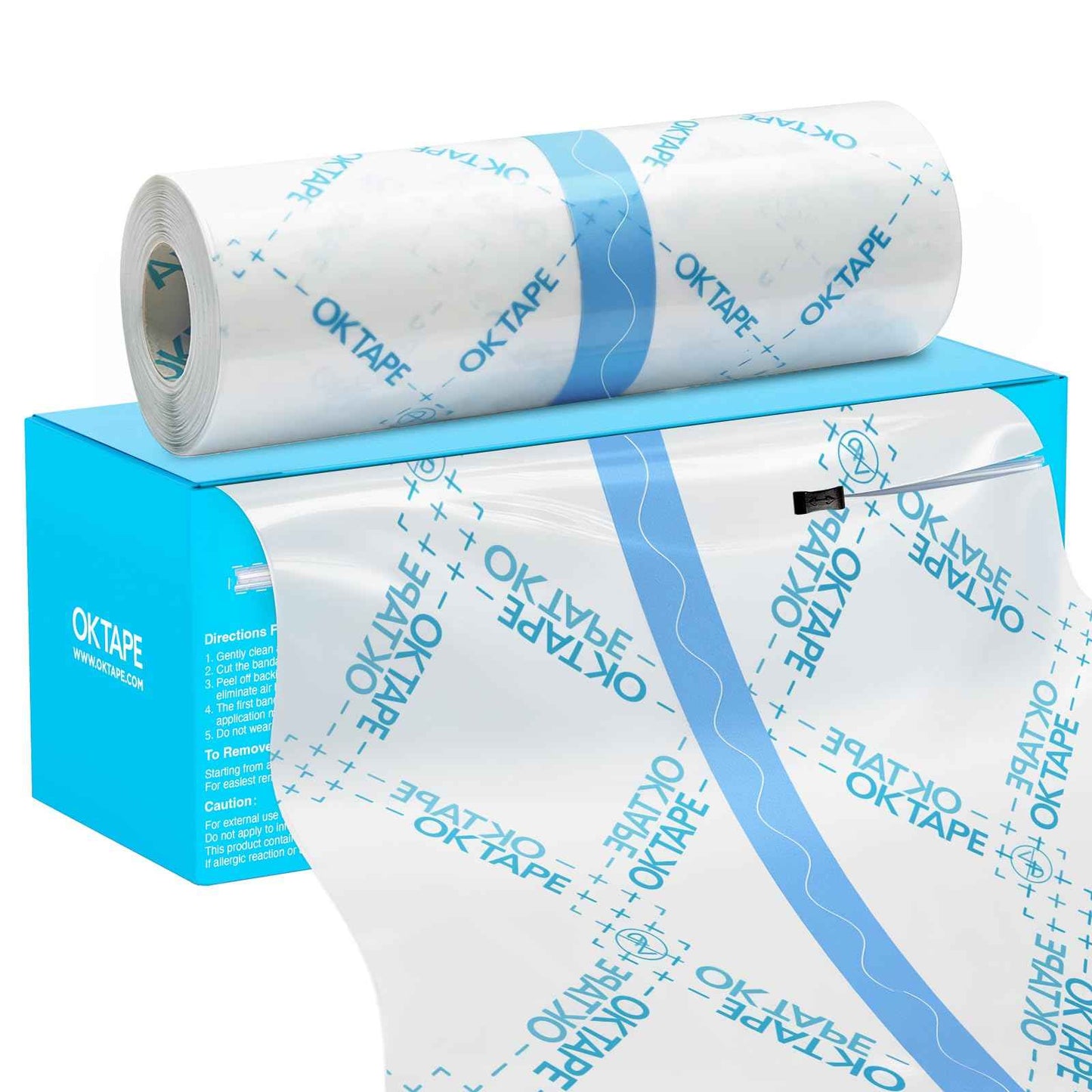 OK TAPE Tattoo Aftercare Bandage with Sliding Cutter(6 in x 6 yd),Second Skin Tattoo Cover Up Patch for Faster Healing and Skin Recovery,Waterproof Transparent Latex-Free Film,Tattoos Supplies