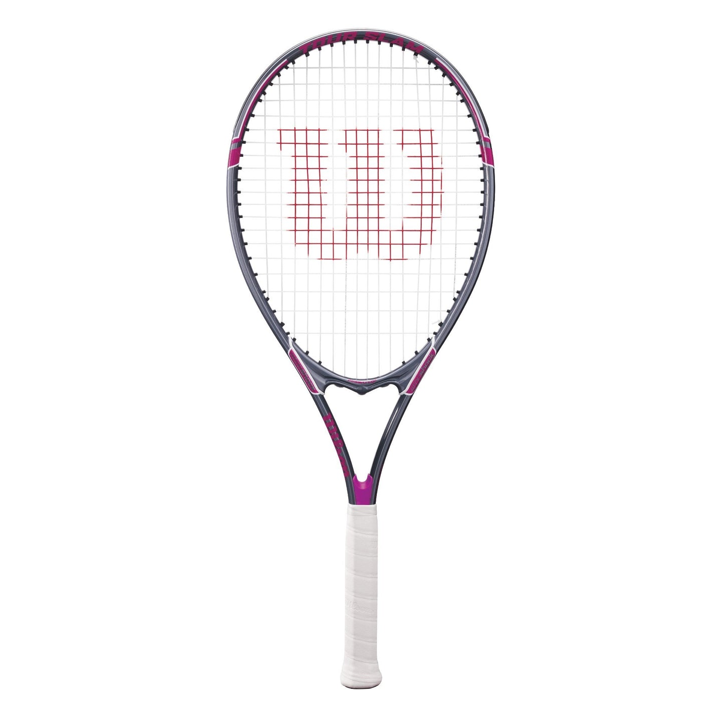 Wilson Tour Slam Adult Recreational Tennis Racket - Grip Size 2 - 4 1/4", Pink/Grey