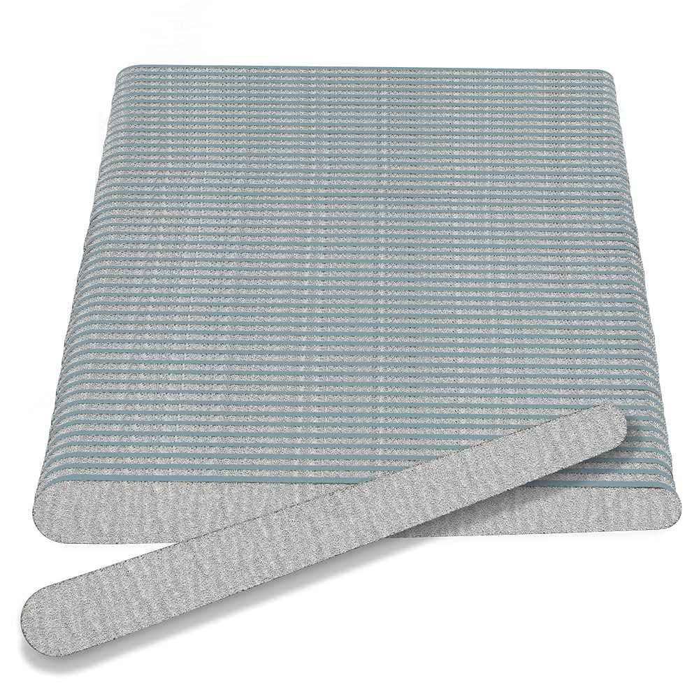 Flowery Disposable High-Speed Shiner, Dual-Grit 100/180 Nail Files, Individually Wrapped, Single-Use, 100 ct