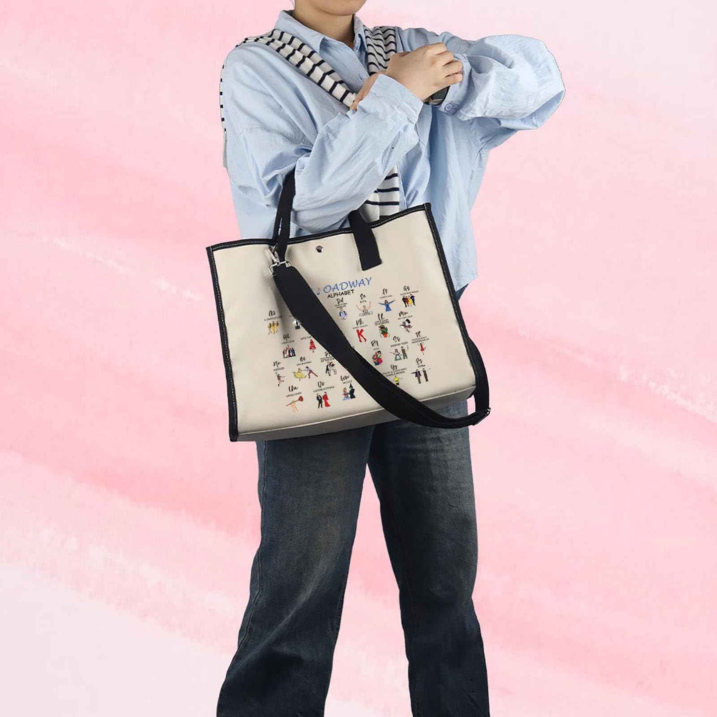 MNIGIU Musical Tote Bag Musical Lover Gift M-usical Theatre Gift M-usical Merch Mus-ical G-ift