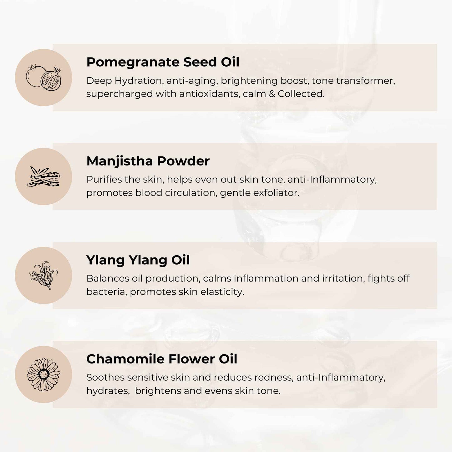 CLEOPATRA'S SKIN Moisturizing Serum – Ayurvedic Face Oil for Oily & Sensitive Skin – Antioxidant, Anti-Aging & Hydrating with Pomegranate & Manjistha, Non-Greasy & Collagen-Boosting Glow Oil