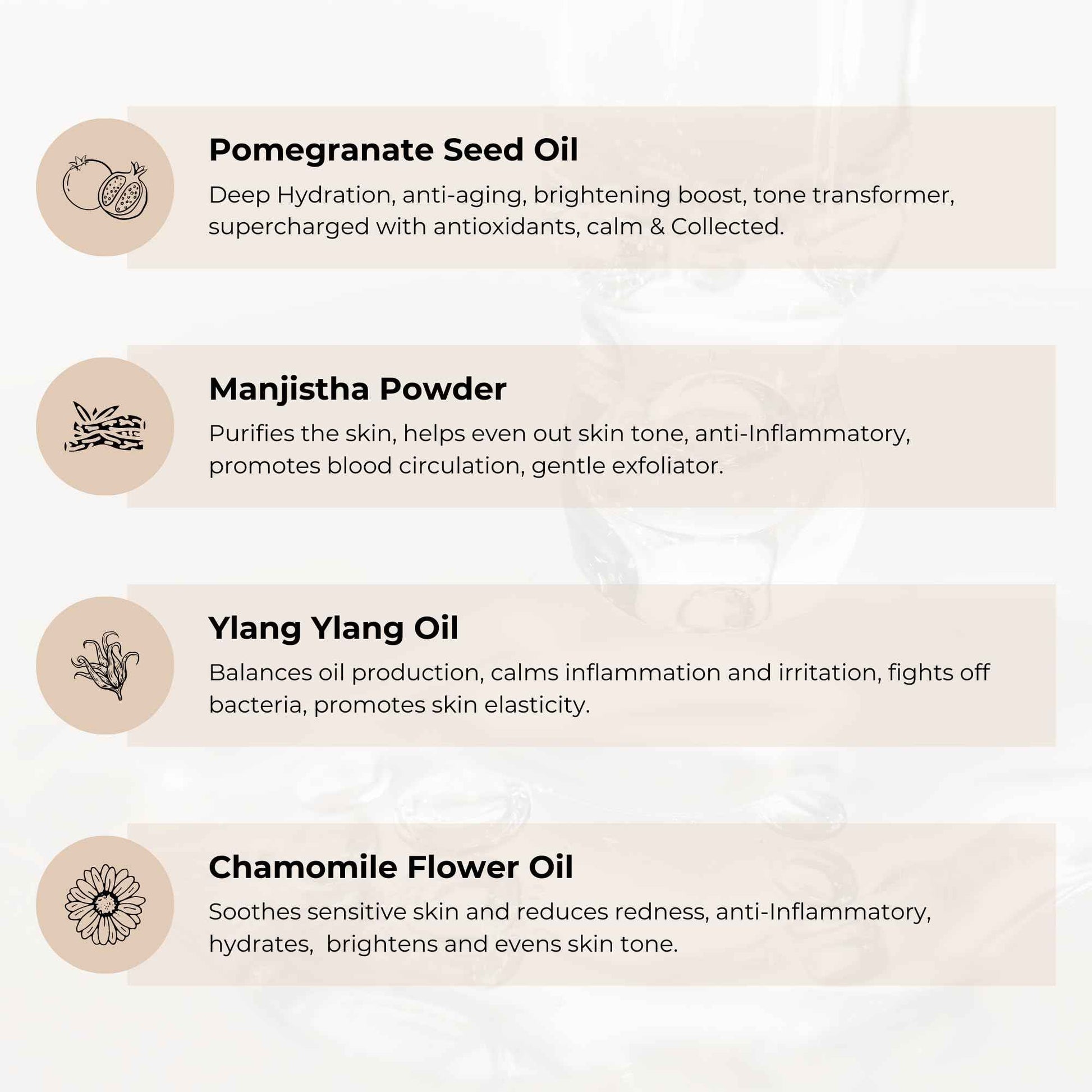 CLEOPATRA'S SKIN Moisturizing Serum – Ayurvedic Face Oil for Oily & Sensitive Skin – Antioxidant, Anti-Aging & Hydrating with Pomegranate & Manjistha, Non-Greasy & Collagen-Boosting Glow Oil