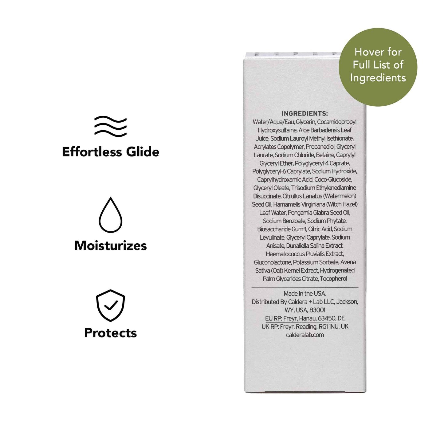 Caldera + Lab The Smooth Certified, Vegan, Exfoliating & Organic Shaving Elixir with Antioxidant Botanicals