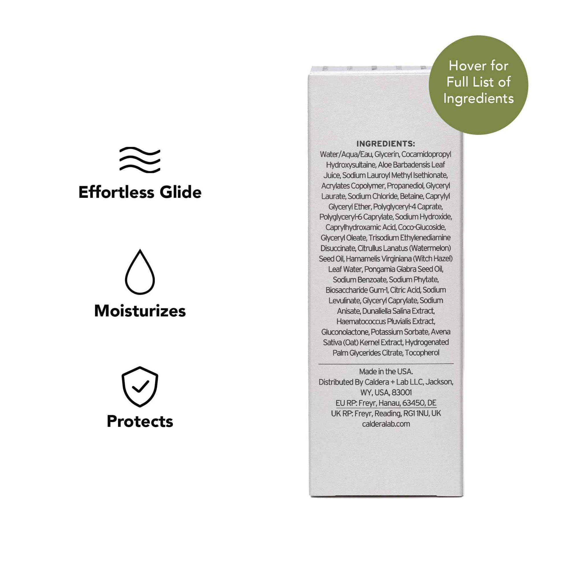 Caldera + Lab The Smooth Certified, Vegan, Exfoliating & Organic Shaving Elixir with Antioxidant Botanicals