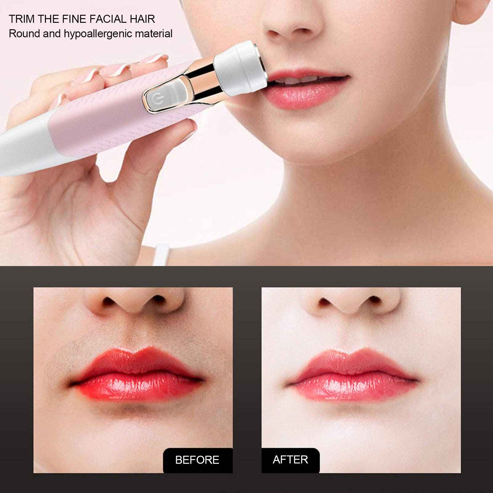 ZJchao Electric Body Depilator, 5-in-1 USB Cordless Face Bikini and Body Hair Trimmer for Men and Women, Hair Removal Machine