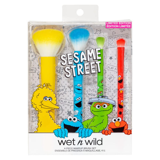 wet n wild x Sesame Street, 4-Piece Makeup Brush Set