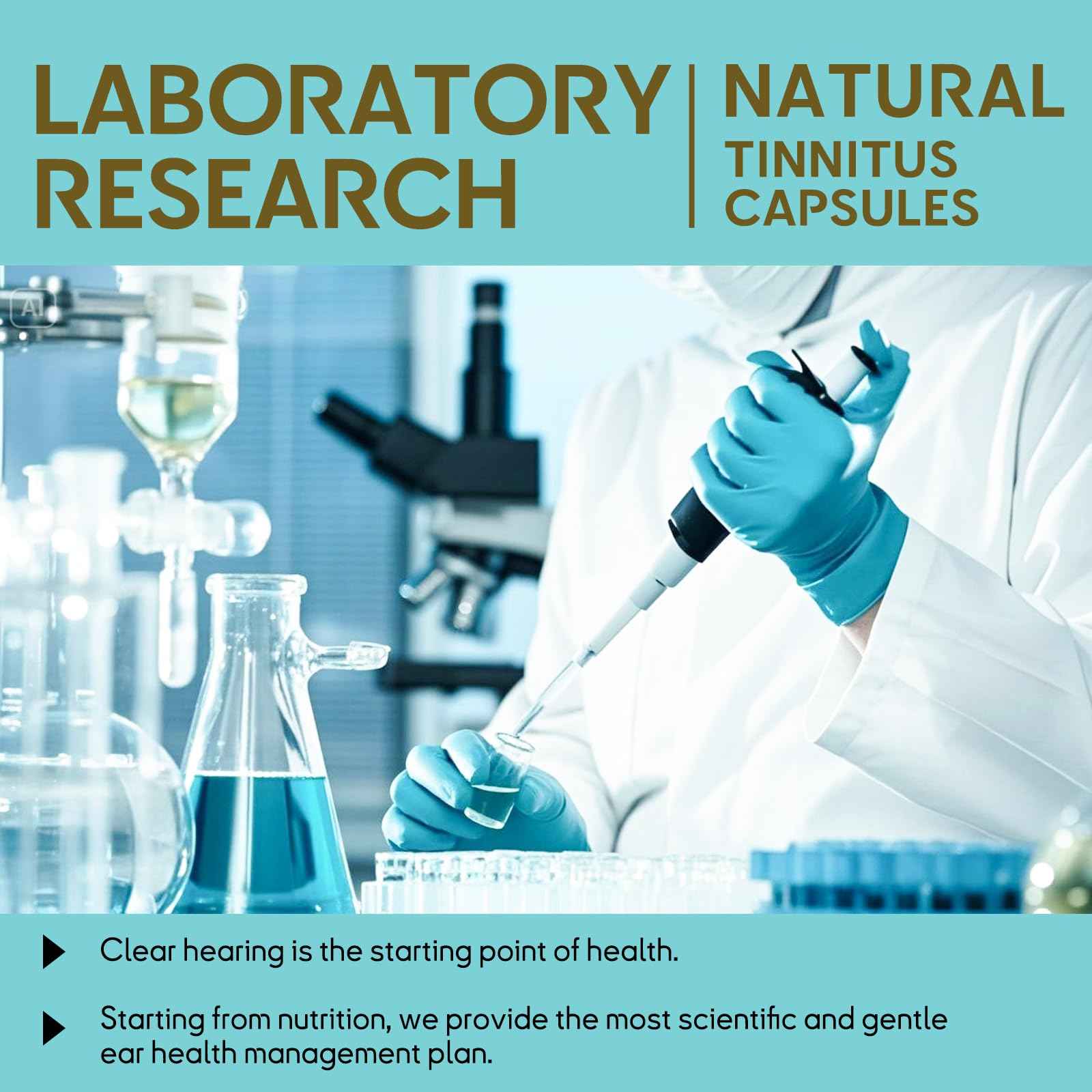 HEALTHGEM Tinnitus Relief for Ringing Ears,120 Capsules Tinnitus Relief Supplement, Natural & Effectively Relieve Earache & Reduce Ear Noise for Men & Women | 60-Day Supply