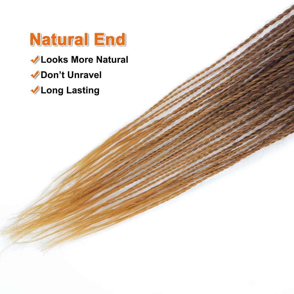 Ombre Crochet Hair Senegalese Twist 8 Packs Braids Crochet Hair, 35 Strands/Pack Small Crochet Twist Hot Water Setting, Pre-Lopped for Women (22 Inch, 1B/30/27)