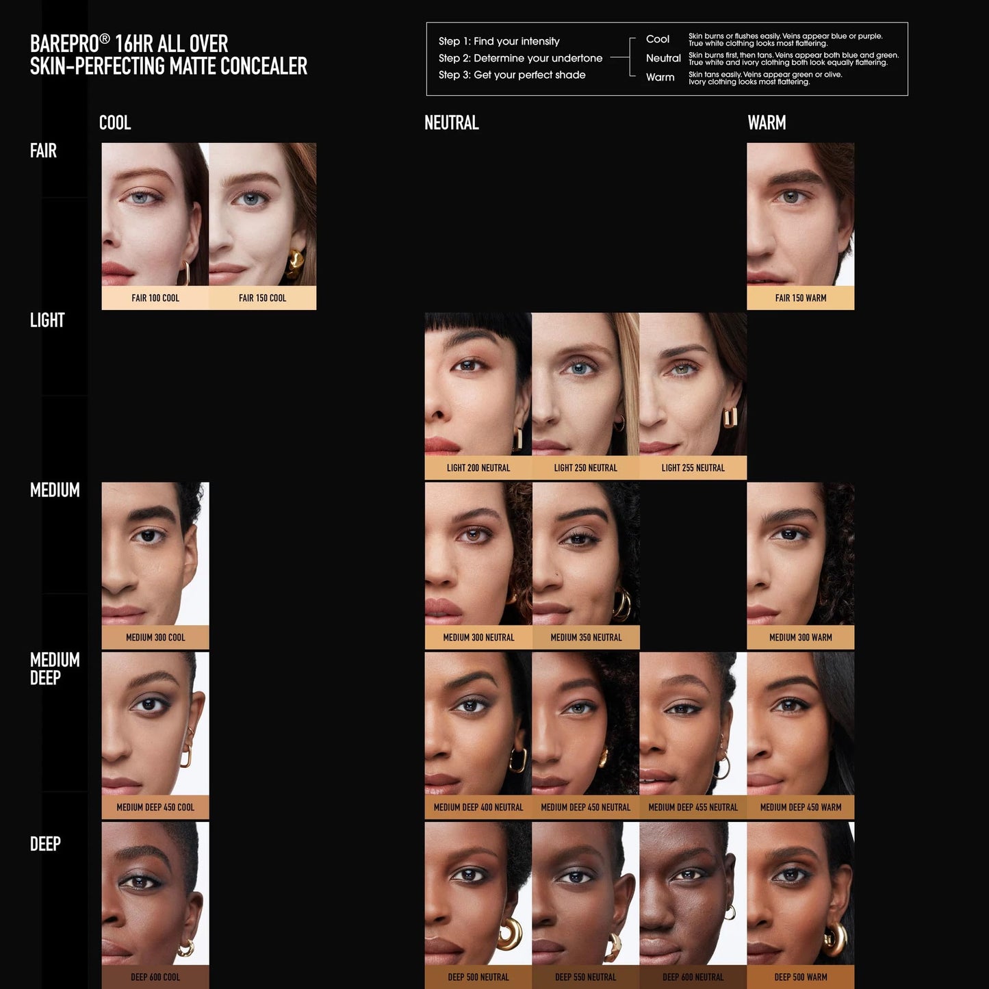 bareMinerals BAREPRO 16HR All Over Skin-Perfecting Natural Matte Concealer Mineral SPF 25 with Niacinamide, Conceals Dark Spots, Blemishes + Dark Circles Under Eyes, Safe for Sensitive Skin, Vegan