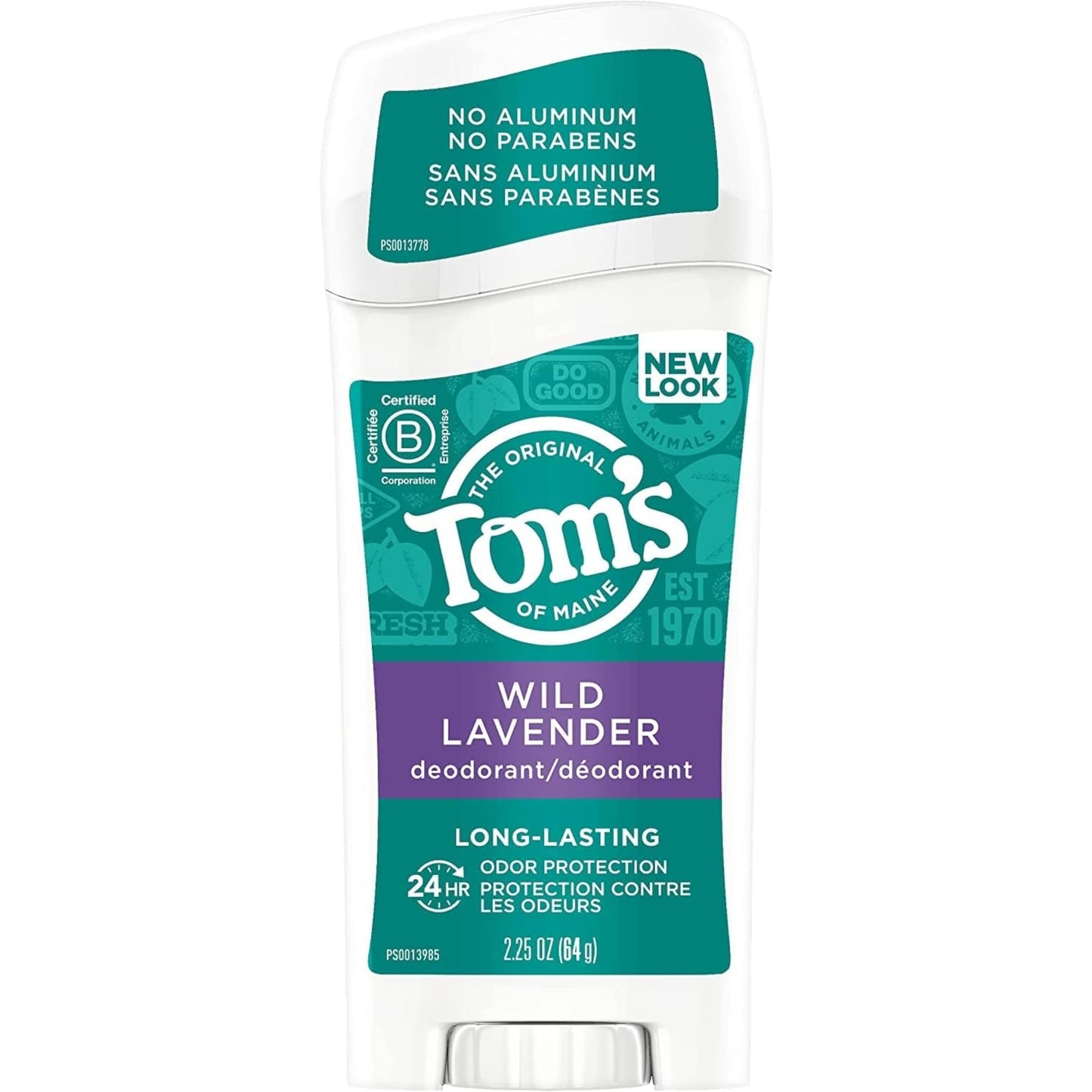 Tom's of Maine Natural Long-Lasting Deodorant Stick Lavender 2.25 Oz (Pack of 5)