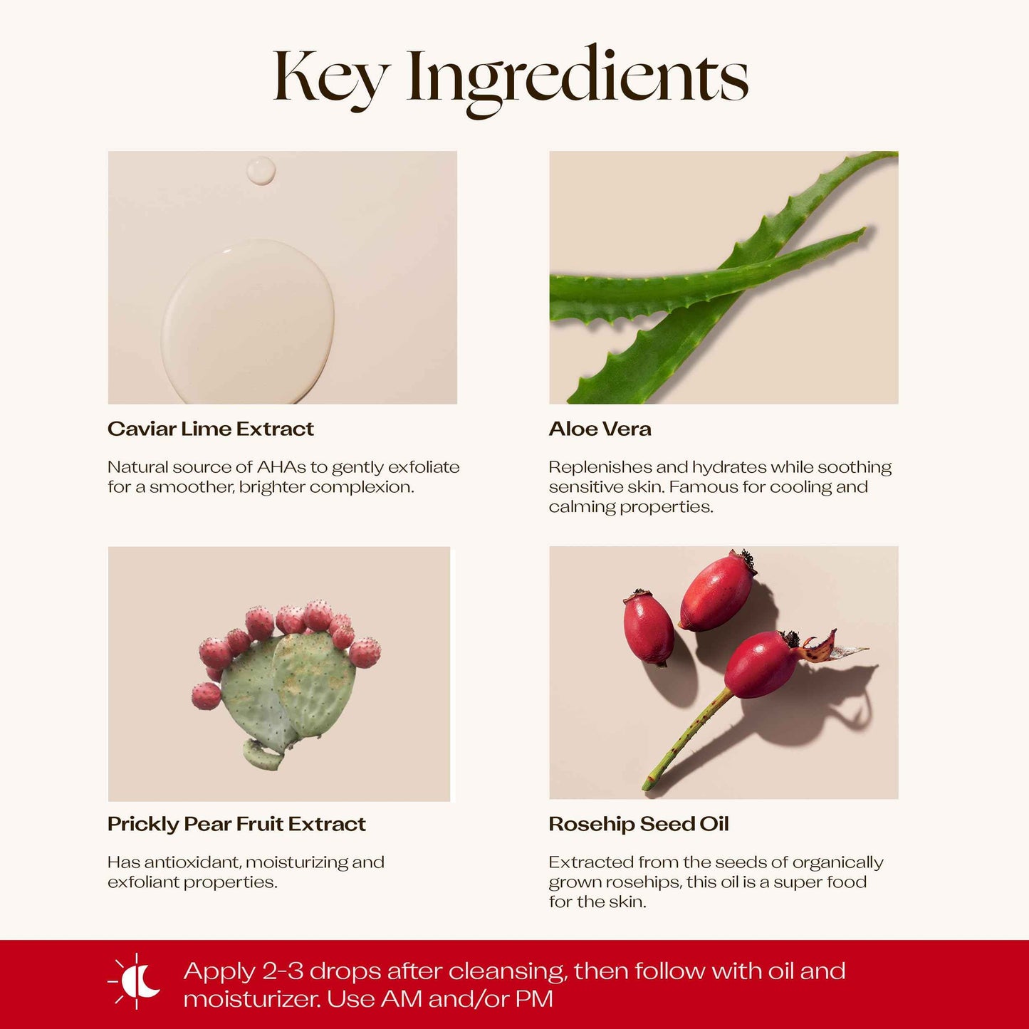 Trilogy AHA Resurfacing Serum with LIME PEARL & Rosehip Oil, 1.0 fl oz