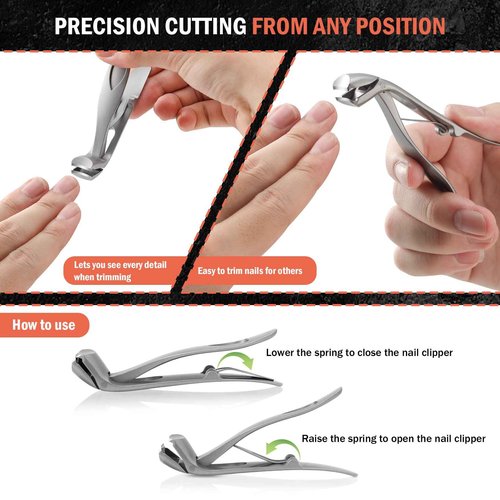 BEZOX Toenail Clipper for Thick Nails for Seniors, Nail Clippers for Seniors