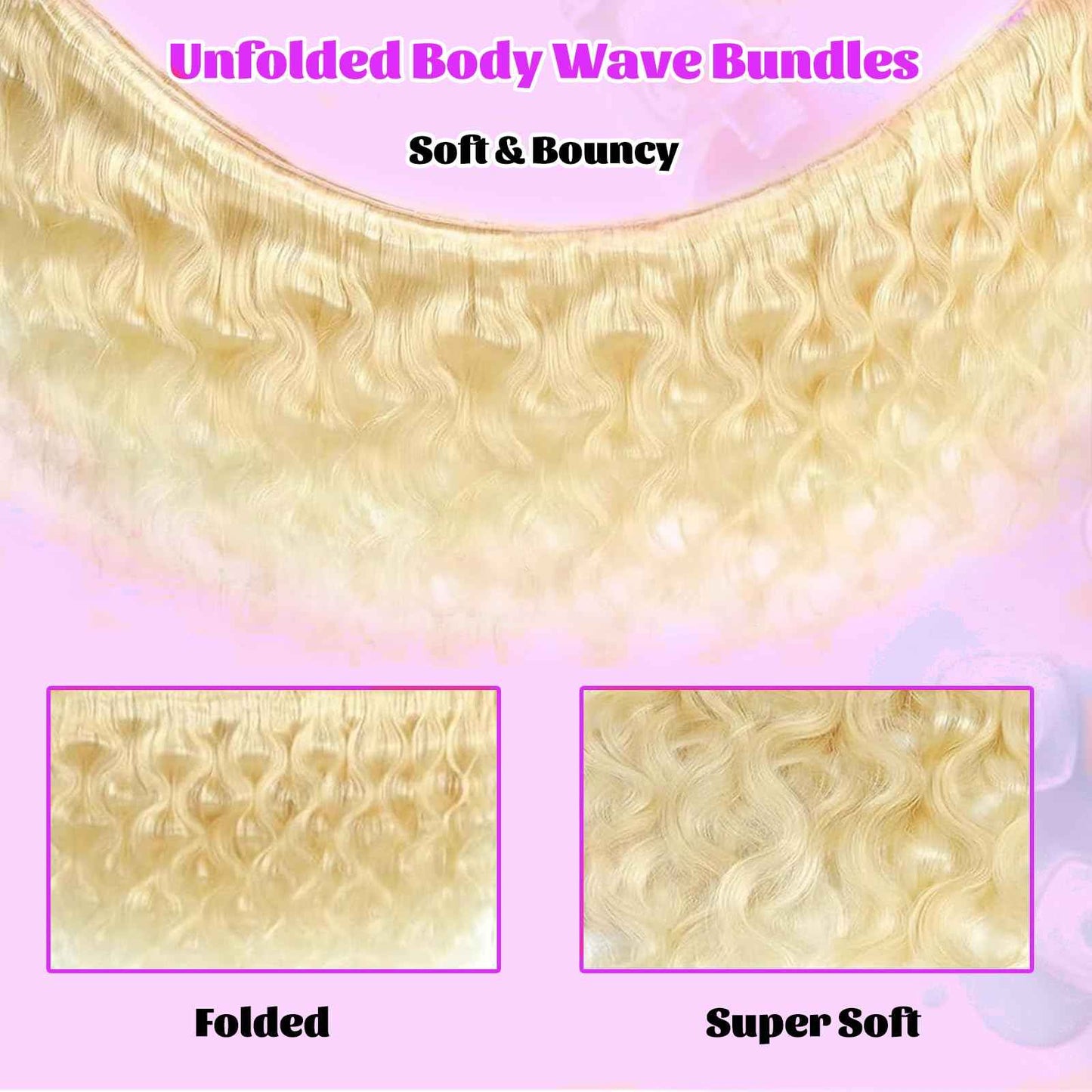613 Bundles Blonde Bundles Human Hair 18 Inch 613 Body Wave bundles 100% Unprocessed 12A Grade Brazilian Virgin Hair Bundles 1 Bundle Human Hair 613 Blonde Bundle Human Hair Extensions for Women