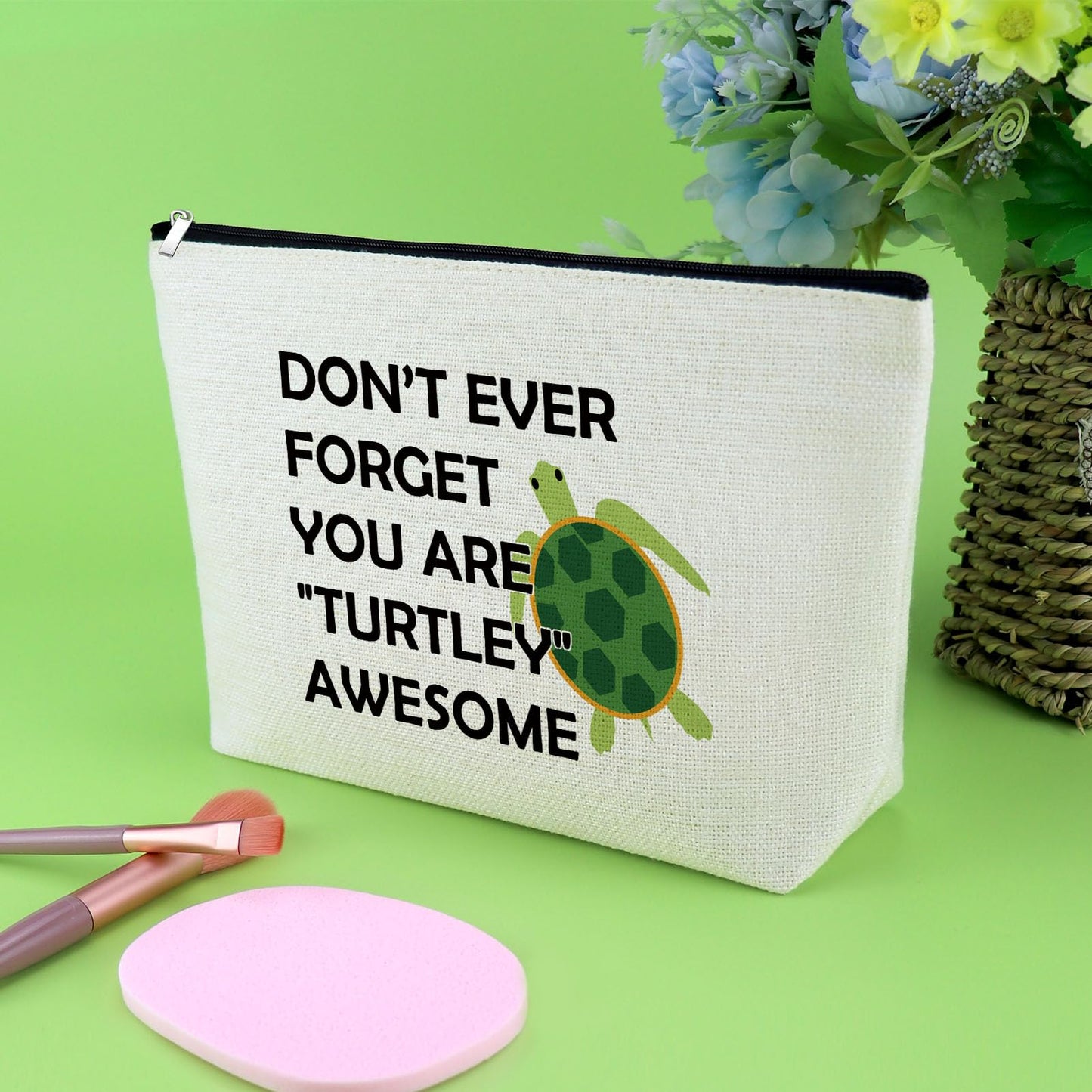 Turtle Makeup Bag Turtle Gifts Sea Turtle Gifts Inspirational Gifts for Girls Turtle Lovers Gifts for Daughter Encouragement Gift Turtle Gift for Girlfriend Graduation Birthday Gift Cosmetic Pouch