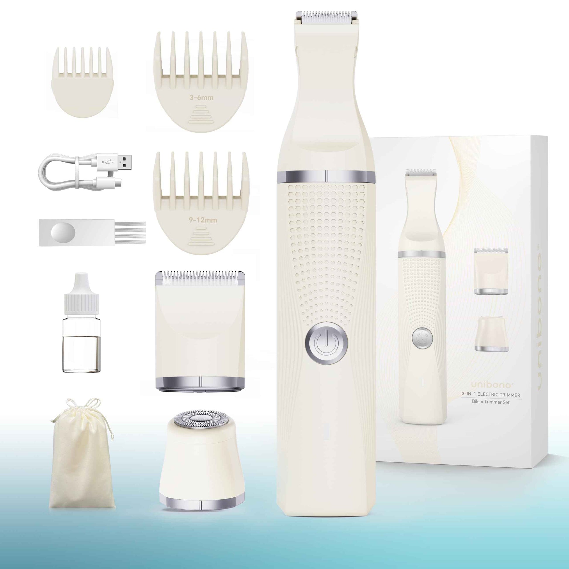 3-in-1 Electric Razor for Women,Pubic Hair Trimmer Bikini Trimmer Waterproof,Hari Trimmer for Women Rechargeable, Trimmers for Grooming,Lady Shaver