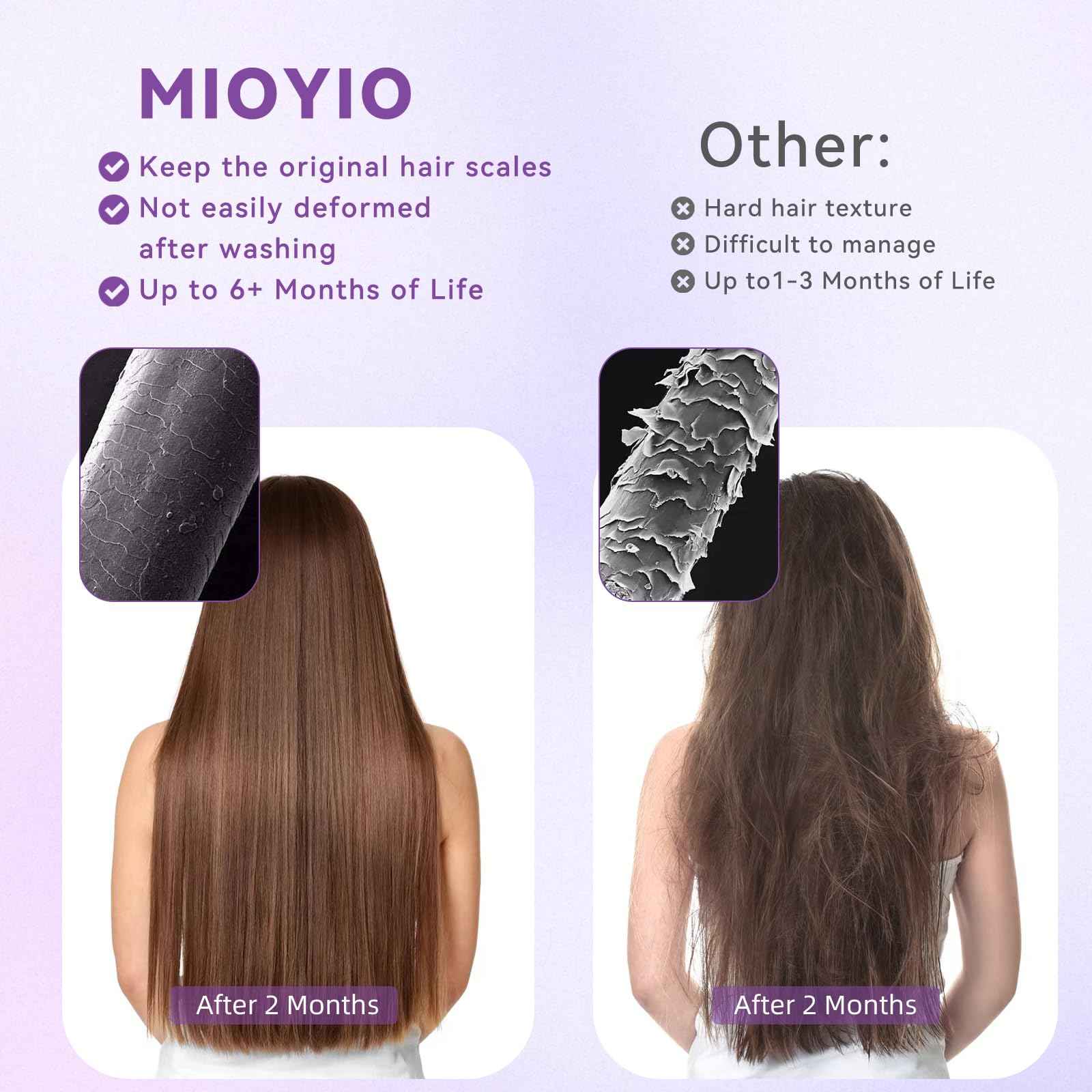 MioYio I Tip Hair Extensions Human Hair 30G/Pack Human Hair Itip Human Hair Extensions Dark Blonde to Highlighted Blonde Pre Bonded Extensions Long Straight #18/613 14Inch