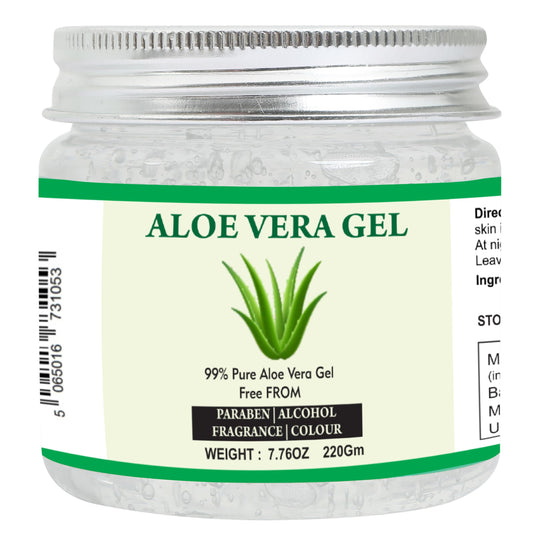 Raslok Aloe Vera Gel | 100% Pure Natural Aloe Gel | For Moisturizing Face Skin & Hair Care,Durable Moisturizing Hydrating Soothing | Non-Sticky (7.76 oz)