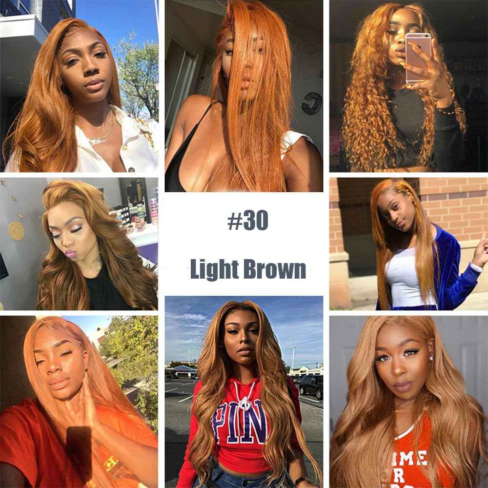 #30 Brown Tape in Extensions Human Hair 18 Inch Brown Straight Tape in Seamless Extensions Real Human Hair Skin Weft Seamless Invisible Unprocessed Virgin Remy Hair 50g 20 Pcs